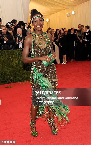 Lupita Nyong'o attends the "Charles James: Beyond Fashion" Costume Institute Gala at the Metropolitan Museum of Art on May 5, 2014 in New York City.