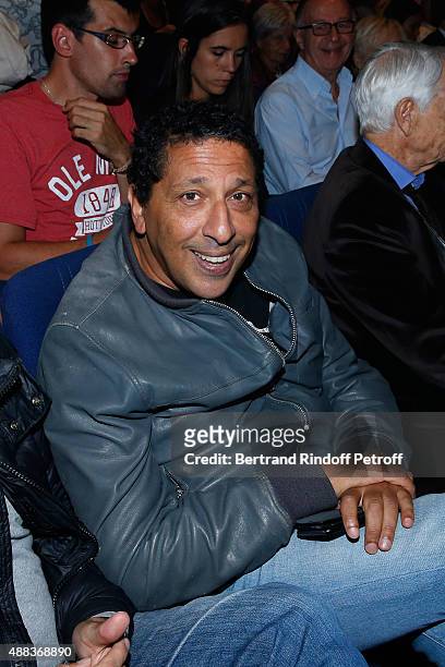 Smain attends the Concert of singer Charles Aznavour at Palais des Sports on September 15, 2015 in Paris, France.