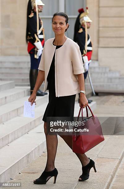 Isabelle Giordano arrives at the State Dinner honoring Japanese Prime Minister at Elysee Palace on May 5, 2014 in Paris, France.