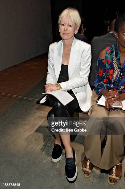 Cosmopolitan magazine editor in chief Joanna Coles attends the Narciso Rodriguez Spring 2016 fashion show during New York Fashion Week at SIR Stage...