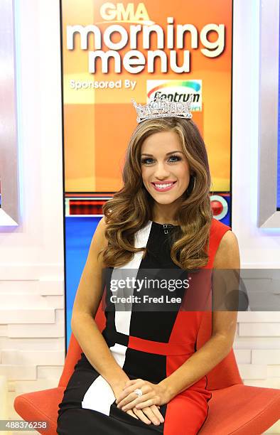 The newly crowned Miss America, Betty Cantrell is a guest on "Good Morning America," 9/15/15, airing on the Walt Disney Television via Getty Images...