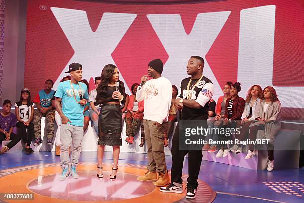 Bow Wow, Keshia Chante, Jon Connor, and Troy Ave attend 106 & Park at BET studio on May 5, 2014 in New York City.