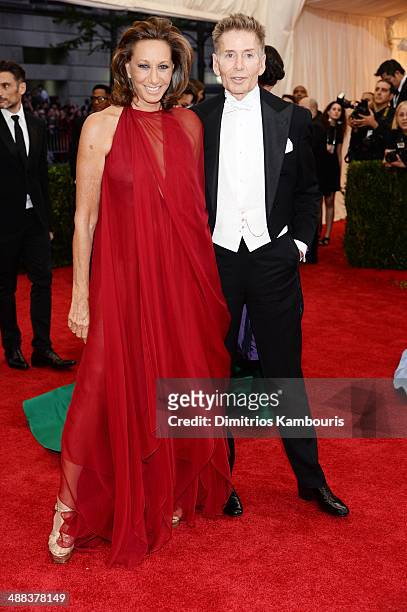 Designers Donna Karan and Calvin Klein attend the "Charles James: Beyond Fashion" Costume Institute Gala at the Metropolitan Museum of Art on May 5,...