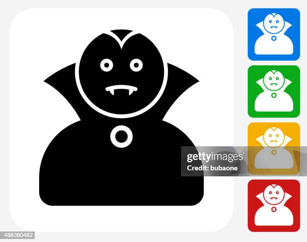 dracula icon flat graphic design - dracula stock illustrations