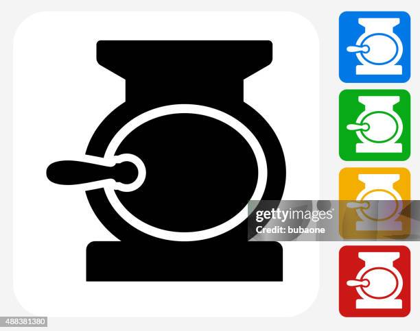 coffee grinder icon flat graphic design - grinder isolated stock illustrations