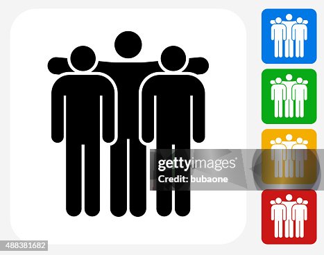 Small Group Icon Flat Graphic Design Small Group Icon Flat Graphic Design