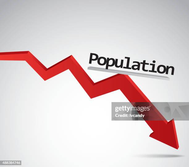 population decline - rude awakening stock illustrations