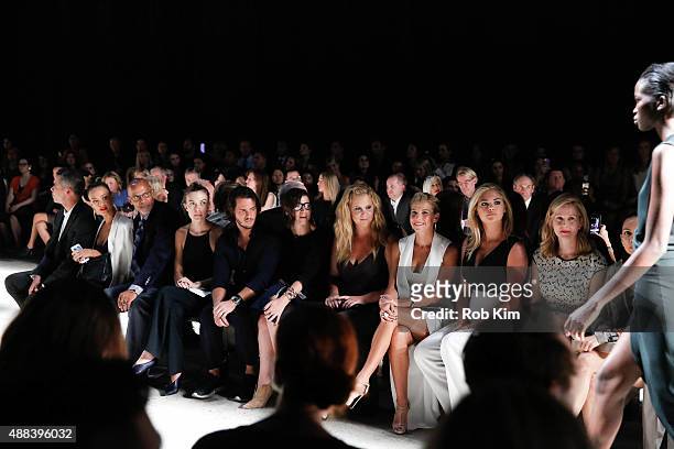 Cash Warren, Jessica Alba, Amy Schumer, Jessica Seinfeld, Kate Upton and Laura Linney attend Narciso Rodriguez fashion show during Spring 2016 New...