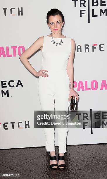 Actress Claudia Levy attends the premiere of Tribeca Film's "Palo Alto" at the Directors Guild of America on May 5, 2014 in Los Angeles, California.