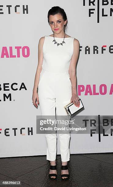 Actress Claudia Levy attends the premiere of Tribeca Film's "Palo Alto" at the Directors Guild of America on May 5, 2014 in Los Angeles, California.