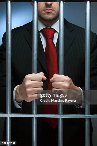 in jail 02 - hands on prison bars stock pictures, royalty-free photos & images