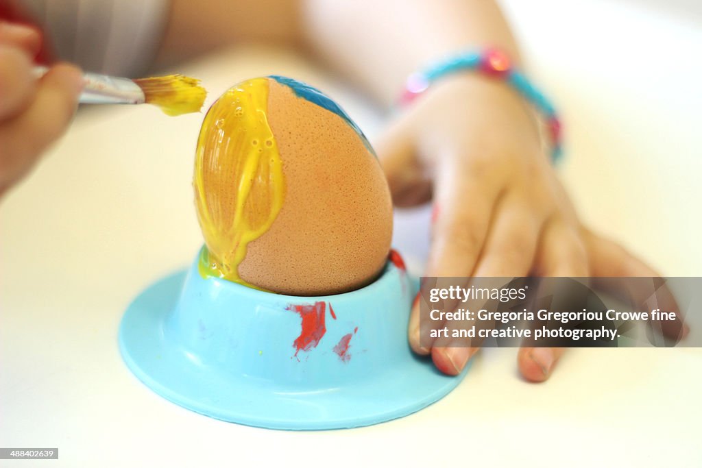 Painting Easter eggs