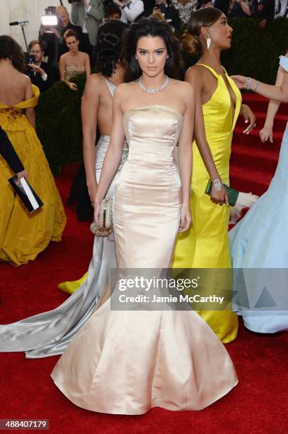Kendall Jenner attends the "Charles James: Beyond Fashion" Costume Institute Gala at the Metropolitan Museum of Art on May 5, 2014 in New York City.