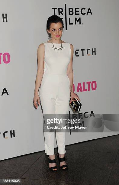 Actress Claudia Levy arrives at Tribeca Film's 'Palo Alto' - Los Angeles Premiere at the Director's Guild of America on May 5, 2014 in Los Angeles,...