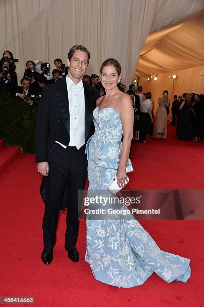 Eric Zinterhofer and Aerin Lauder attends the "Charles James: Beyond Fashion" Costume Institute Gala at the Metropolitan Museum of Art on May 5, 2014...