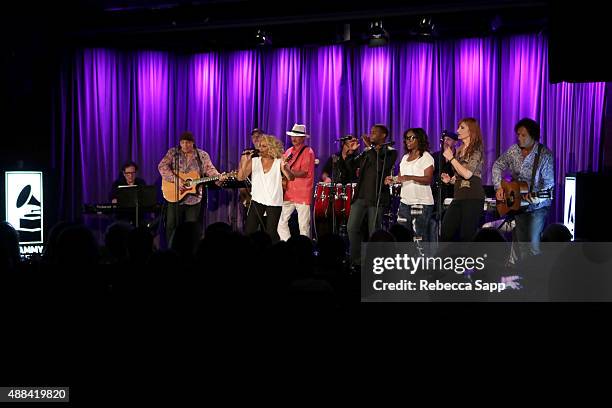 Producer/musician Stevie Van Zandt and vocalist Darlene Love perform at An Evening With Darlene Love at on September 15, 2015 in Los Angeles,...