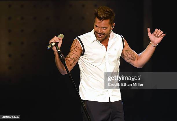 Recording artist Ricky Martin performs as he kicks off his One World Tour in support of the album "A Quien Quiera Escuchar" at Axis at Planet...