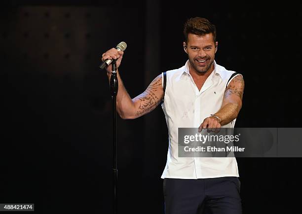 Recording artist Ricky Martin performs as he kicks off his One World Tour in support of the album "A Quien Quiera Escuchar" at Axis at Planet...