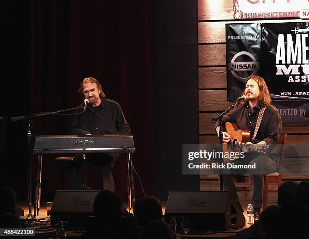 Donnie Fritts and John Paul White perform during the 16th Annual Americana Music Festival & Conference - Day 1 at City Winery on September 15, 2015...