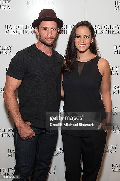 Actors David Fumero and Melissa Fumero attend the Badgley Mischka fashion show during Spring 2016 New York Fashion Week at The Arc, Skylight at...