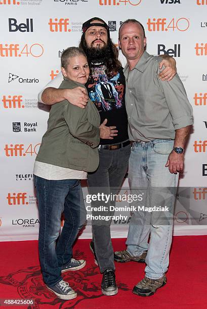 Writer/director Joe Begos and parents attend the 'The Mind's Eye' photo call during the 2015 Toronto International Film Festival at Ryerson Theatre...