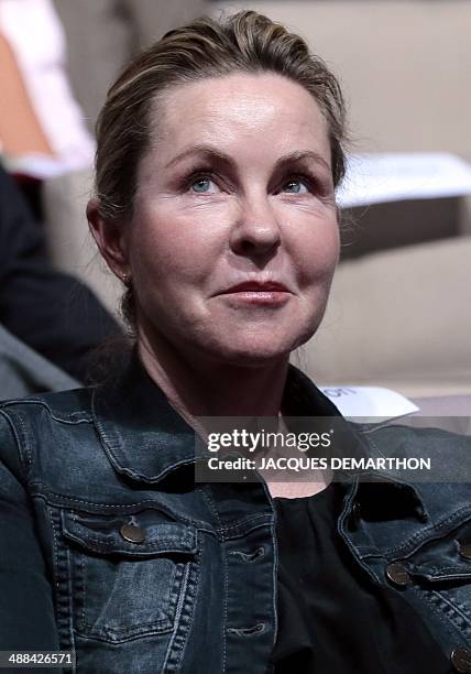 Lone Fonss Schroder, Vice Chairman of Saxo-Bank is seen during a general assembly of French electrical engineering group Schneider Electric on May 6,...