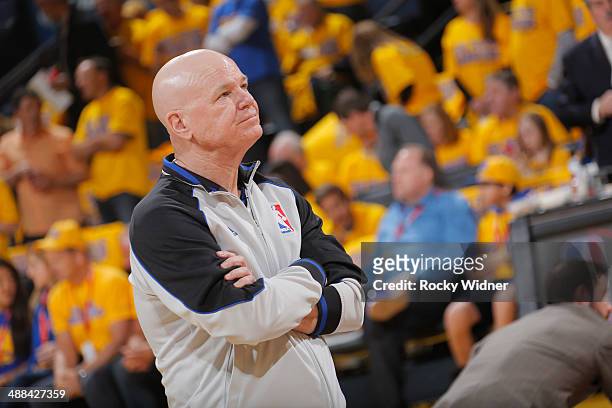 Referee Joey Crawford before a game between the Los Angeles Clippers and Golden State Warriors in Game Four of the Western Conference Quarterfinals...