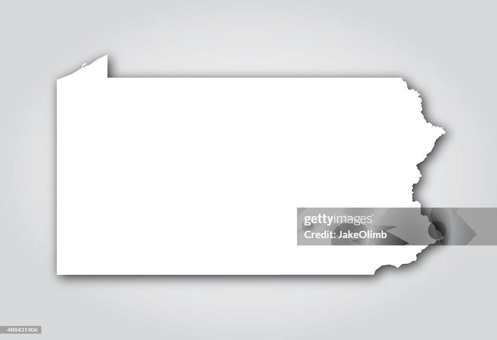 Pennsylvania Silhouette White