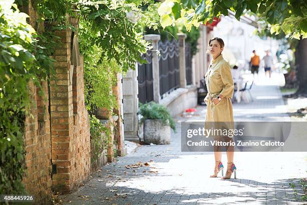 Actress Valeria Bilello is photographed for Self Assignment on September 11, 2015 in Venice, Italy.
