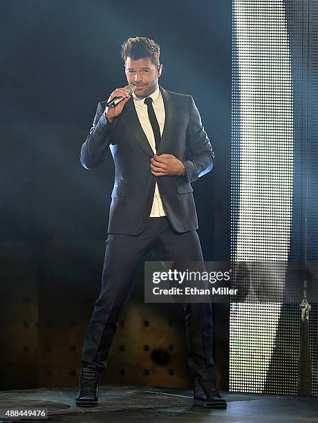 Recording artist Ricky Martin performs as he kicks off his One World Tour in support of the album "A Quien Quiera Escuchar" at Axis at Planet...