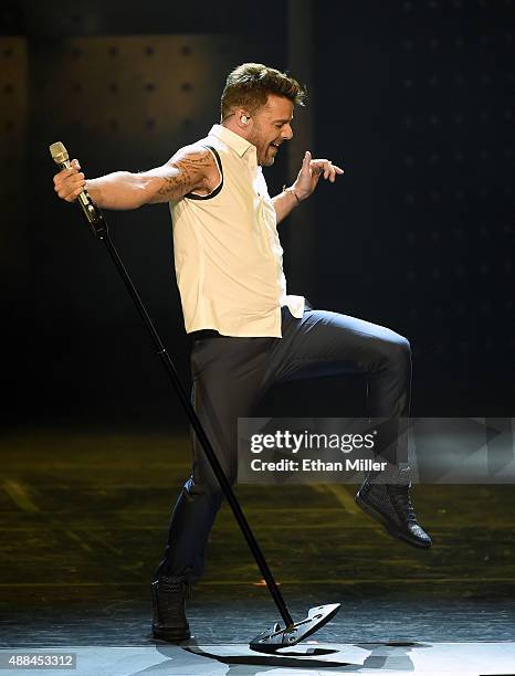 Recording artist Ricky Martin performs as he kicks off his One World Tour in support of the album "A Quien Quiera Escuchar" at Axis at Planet...