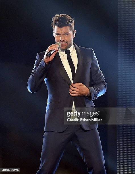 Recording artist Ricky Martin performs as he kicks off his One World Tour in support of the album "A Quien Quiera Escuchar" at Axis at Planet...
