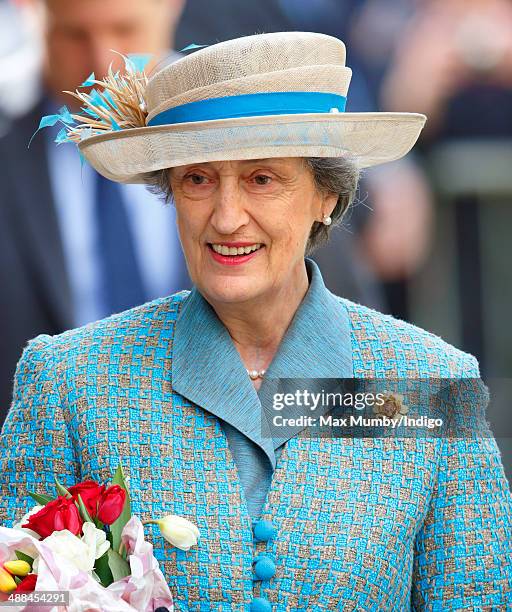 Lady Susan Hussey attends a service at Chelmsford Cathedral as part of the centenary celebrations of Chelmsford Diocese during day of engagements in...