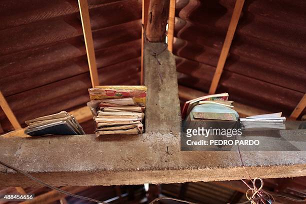 The belongings of Abel, one of the 43 missing students, are seen at his home in the Huamuchitos village, Tecoanapa, Guerrero State, Mexico, on April...