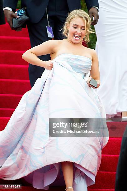 Actress Hayden Panettiere attends the "Charles James: Beyond Fashion" Costume Institute Gala at the Metropolitan Museum of Art on May 5, 2014 in New...