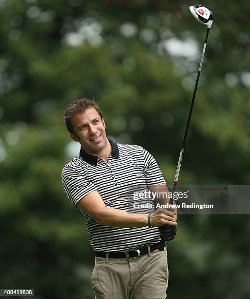 Alessandro Del Piero, former Italy and Juventus footballer, in action during the Pro Am prior to the start of the 72nd Open d'Italia at Golf Club...