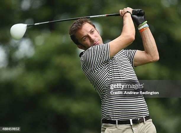 Alessandro Del Piero, former Italy and Juventus footballer, in action during the Pro Am prior to the start of the 72nd Open d'Italia at Golf Club...