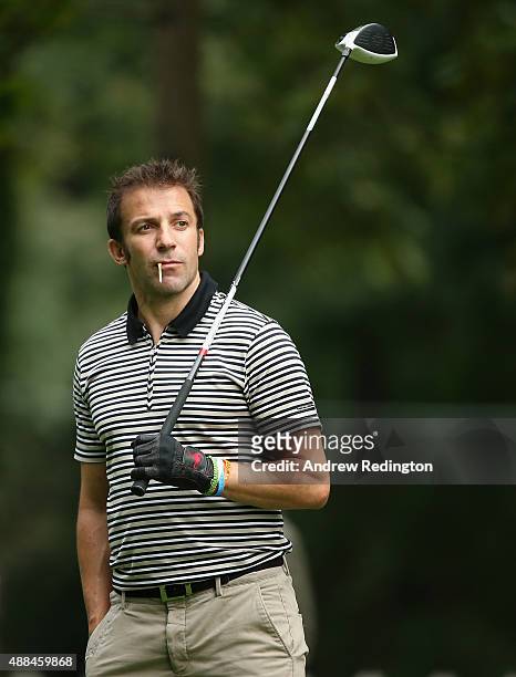 Alessandro Del Piero, former Italy and Juventus footballer, in action during the Pro Am prior to the start of the 72nd Open d'Italia at Golf Club...