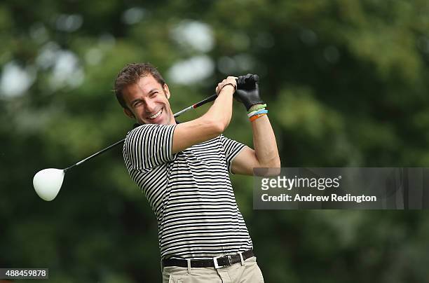 Alessandro Del Piero, former Italy and Juventus footballer, in action during the Pro Am prior to the start of the 72nd Open d'Italia at Golf Club...