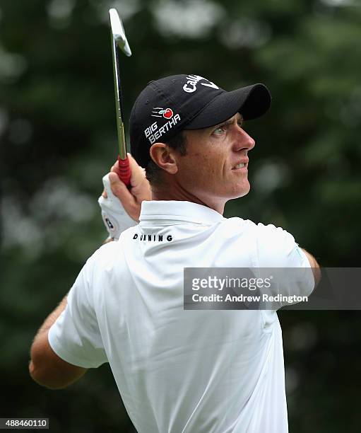 Nicolas Colsaerts of Belgium in action during the Pro Am prior to the start of the 72nd Open d'Italia at Golf Club Milano on September 16, 2015 in...