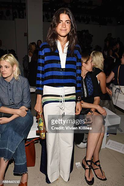 Leandra Medine attends Suno Spring 2016 during New York Fashion Week: The Shows at The Gallery, Skylight at Clarkson Sq on September 16, 2015 in New...