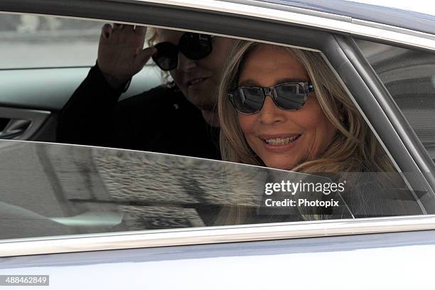 Mara Venier and Katia Ricciarelli are seen on May 6, 2014 in Milan, Italy.