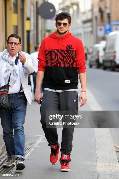 Alessandro Gentile is seen on May 6, 2014 in Milan, Italy.