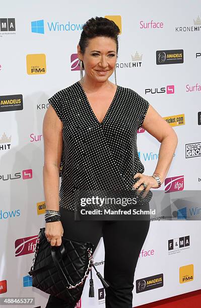 Andrea Haendler arrives at the 'Amadeus' Austrian Music Award at Volkstheater on May 6, 2014 in Vienna, Austria.