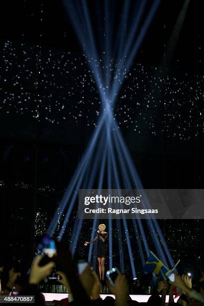 Sanna Nielsen of Sweden performs on stage during the first Semi Final of the Eurovision Song Contest 2014 on May 6, 2014 in Copenhagen, Denmark.