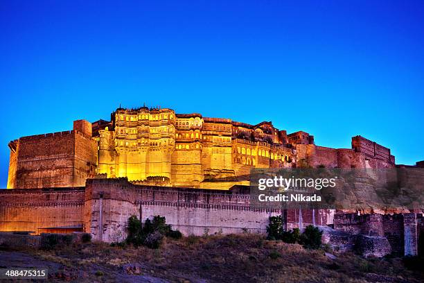mehrangarh fort, un jodhpur, inde - forteresse photos et images de collection