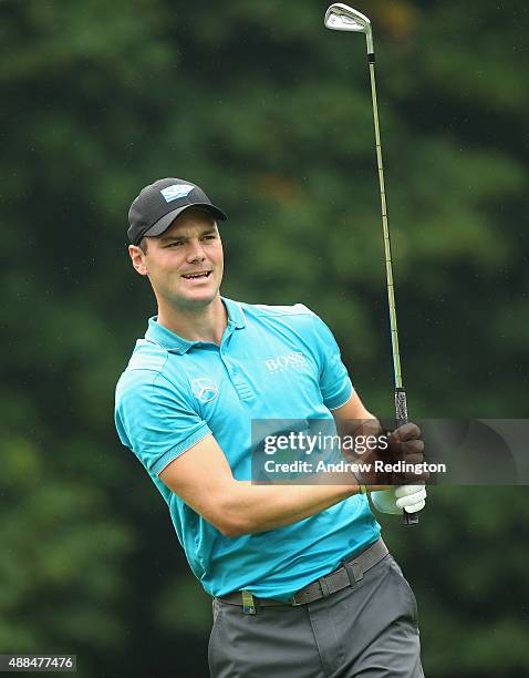 Martin Kaymer of Germany in action during the Pro Am prior to the start of the 72nd Open d'Italia at Golf Club Milano on September 16, 2015 in Monza,...