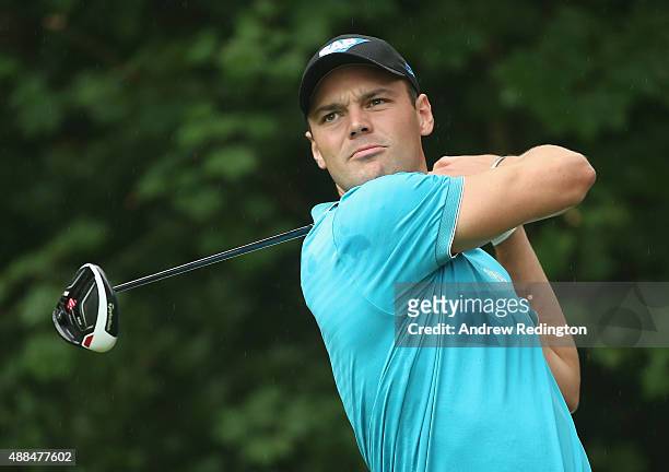 Martin Kaymer of Germany in action during the Pro Am prior to the start of the 72nd Open d'Italia at Golf Club Milano on September 16, 2015 in Monza,...