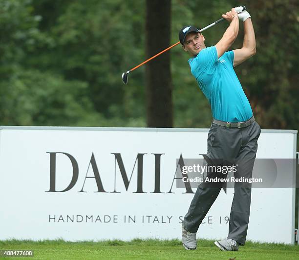 Martin Kaymer of Germany in action during the Pro Am prior to the start of the 72nd Open d'Italia at Golf Club Milano on September 16, 2015 in Monza,...