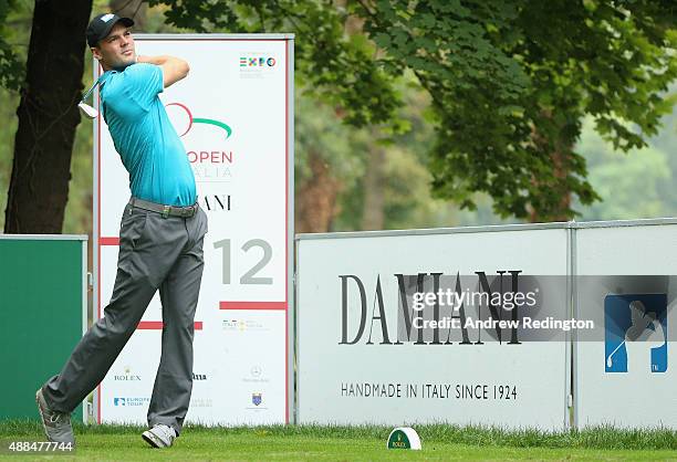 Martin Kaymer of Germany in action during the Pro Am prior to the start of the 72nd Open d'Italia at Golf Club Milano on September 16, 2015 in Monza,...